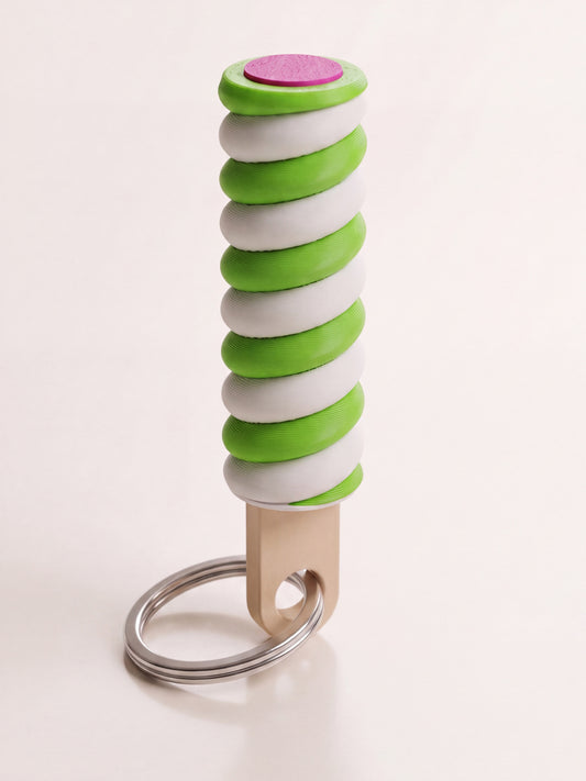 Twister Schlüsselanhänger stehend mit Metallring